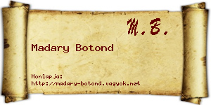 Madary Botond névjegykártya
